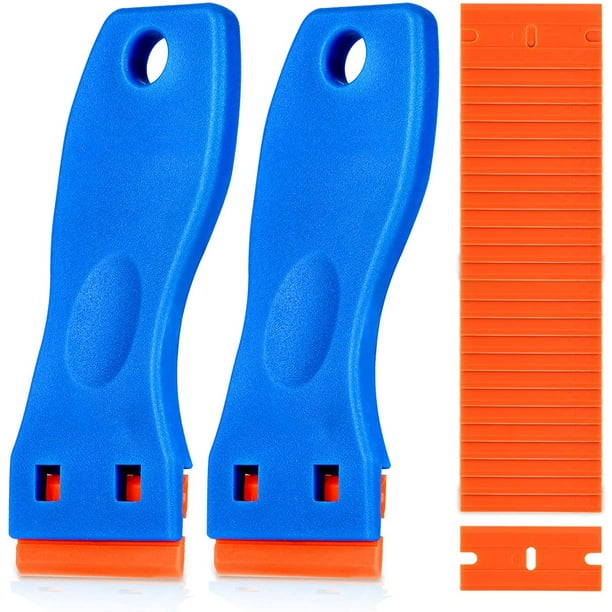 Plastic Razor Scraper, 2Pcs of Scraper Tool, with 100Pcs of Plastic