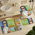 thumbnail image 6 of Bob's Burgers 4 Pcs Shower Curtain Set Bathroom Sets Shower Curtain with 12 Hooks Bathroom Decor with Rugs Bath Accessories with Mats Toilet Lid Cover, 6 of 8