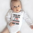 thumbnail image 4 of Back Off I Have A Crazy Grandma Newborn Girl Outfits Long Sleeve Neutral Newborn Baby Clothes White Baby Bodysuit Neutral, 4 of 5