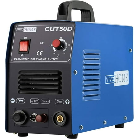 VIVOHOME DC Inverter Non-Touch Pilot Arc Plasma Cutter Cutting Machine Dual Voltage 110V/220V CUT-50D Blue