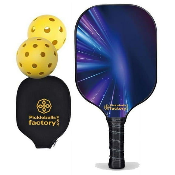 Pickleball Factory PB00040-10-C Pickleball Paddles for Sale - Beam of Lights Lightweight Pickleball Paddles, Performance Pickleball Best Pro Pickleball Paddles 2022, Carbonfiber Graphite
