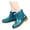 Blue, variant on Short Rainboats for Women Waterproof Slip On Low Heeled Rainboots Rubble Soled Non Slip Boots for Gardening
