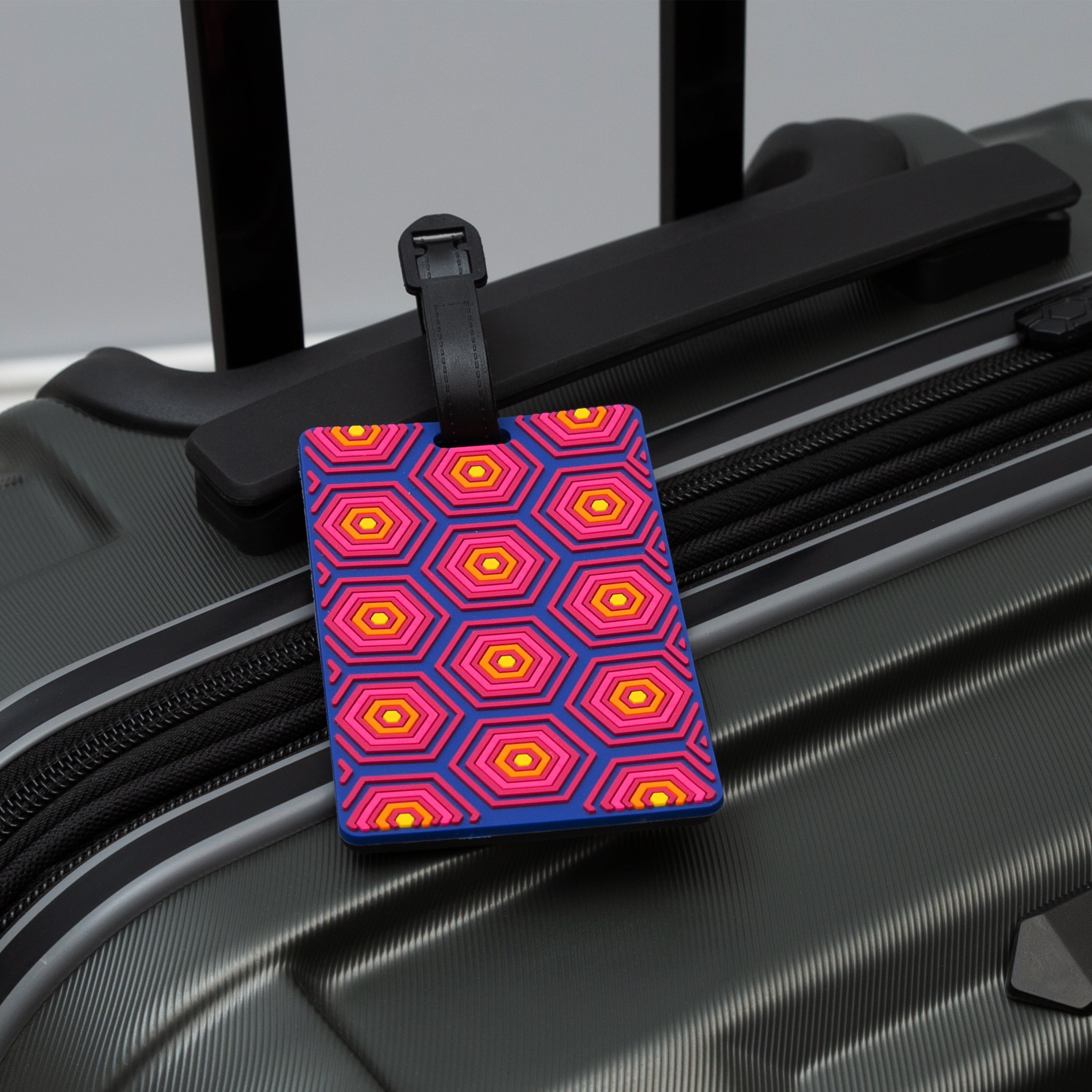 Baggage Covers Blue Tropical Leaves Pink Circle Geometric Washable Protective Case 