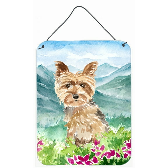Mountian Flowers Yorkshire Terrier Yorkie Wall or Door Hanging Prints