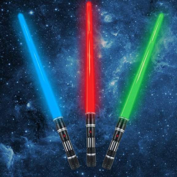 Light Up Saber LESUTER TOYS, paquete de 3 unidades con sonido FX para niños