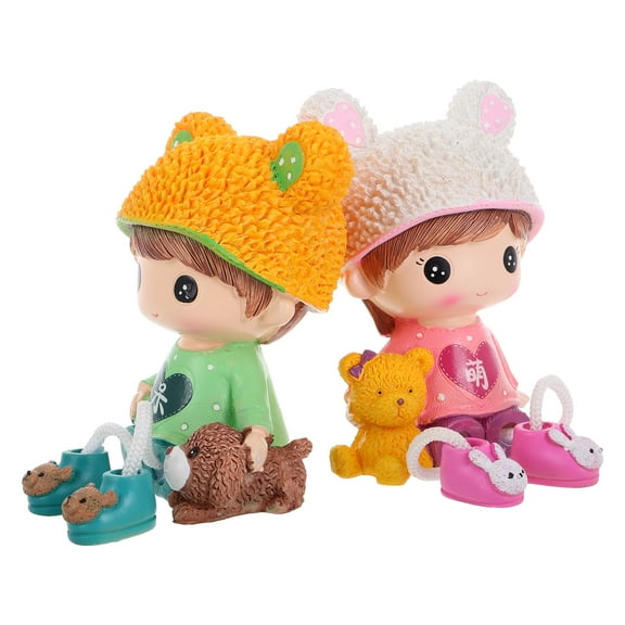 Topbathy Realistic Resin Hanging Legs Figurine Adorable Decor For Birthday Wedding Home Office Desk 2pcs/Kit