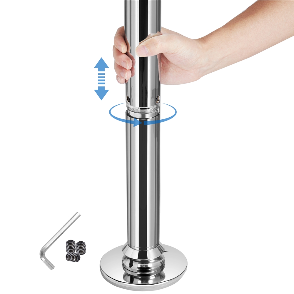 Yaheetech 45mm Height Adjustable Portable Removable Dance Pole, Silver - image 2 of 11
