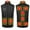Black W, variant on Men's Heated Jacket Printed Heated Thermal Vest Coat with 9 Heating Zones Winter Warm Hoodless Jackets without Battery Pack