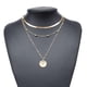 thumbnail image 1 of 3 Layer Lotus Pendant Necklace Dainty Delicate Layered Choker Necklace Adjustable Layering Elegant Necklaces for Women, 1 of 4