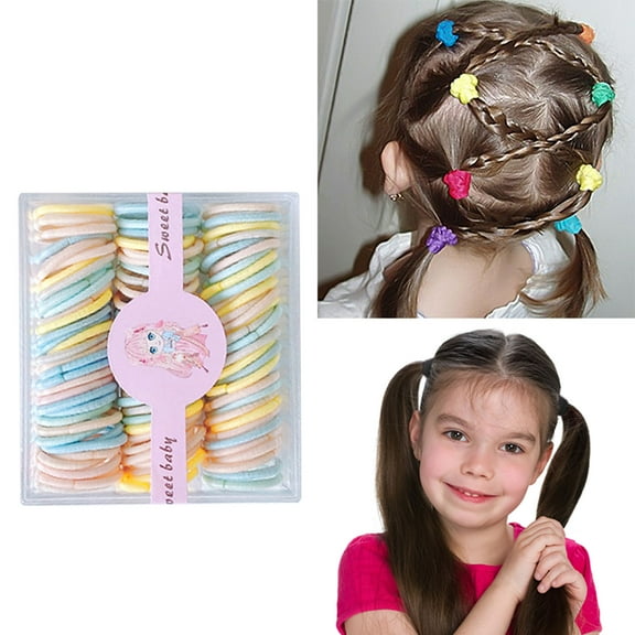 Colorful Rubber Band Kids Girls Fashion Disposable Elastic Hair Bands for Daily Use Big Size Ponytail Accessories