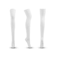 thumbnail image 3 of Deago Women Thigh High Socks Over the Knee Socks Cotton Knit Warm Long Boot Stockings Leg Warmers (White), 3 of 8