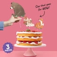 thumbnail image 3 of Big Dot of Happiness Woodland Animals Cake Topper Set, Forest Baby Shower or Wild One Birthday Party Dessert Decorations with Bear Fox Deer Designs – 3 Count, 3 of 5