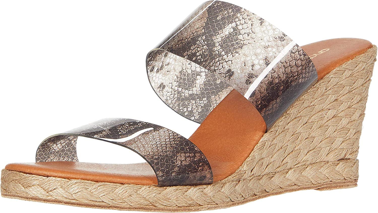Andre Assous Womens Anfisa Vinyl Strap Wedge Sandal - Walmart.com