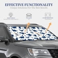 thumbnail image 5 of Uemuo Collection Of Cute Cartoon Dinosaurs Blue Silhouette Pattern Printed 2 PCS Car Windshield Sun Shade, Auto Sun Heat and UV Rays Blocker, Foldable Automotive Front Window Sunshade Protector, 5 of 7