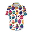 thumbnail image 4 of DDAPJ pyju Mens Easter Hawaiian Shirt Funny Bunny Printed Casual Button Down Shirts Novelty Holiday Party Shirt Sales of the Day Pink XXXXL, 4 of 6