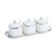 thumbnail image 3 of Tarros de especias de cerámica, organizador de cocina, tarro de condimentos moderno para cafetería Plata, 3 of 9