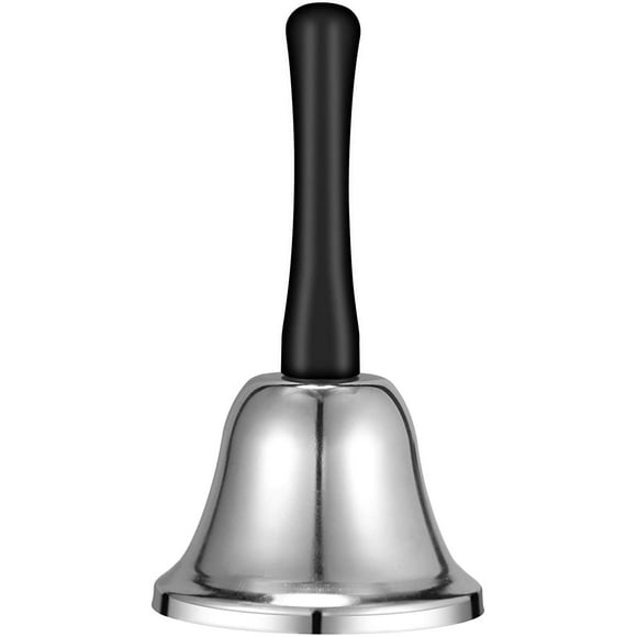Hand Bell Table Bell Hand Bell Steel Bell (Silver)