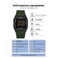 thumbnail image 4 of Digital Watches for Men Women Waterproof Unisex Digital Sports Watch Square Stopwatch Countdown Alarm Analog Silicone Strap Transparent Case Wristwatch, 4 of 6