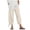 Beige 258, variant on Henpk Womens Cotton Linen Bermuda Shorts Yoga Pants Tummy Control Workout Gym Shorts Loose Fit Casual Pants Elastic Waist Summer Beach Trousers Ladies Active Athletic Zipper Pockets Beige M