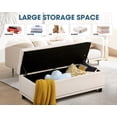 thumbnail image 6 of Haverchair 51" Ottoman Storage Benches, 30 Gallons End of Bed Storage Bench, Large Rectangular Storage Ottoman, Button-Tufted Ottoman with Storage for Living Room Bedroom, Foot of Bed (Beige), 6 of 9