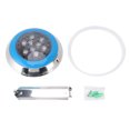 thumbnail image 2 of Pool Lights for Inground Pool, 24V 6000K White Light Waterproof Wall Mounted Pool Light 8.5 Inch Embedded LED Underwater Swimming Pool Light Replacement for Pond Fountain, 2 of 7