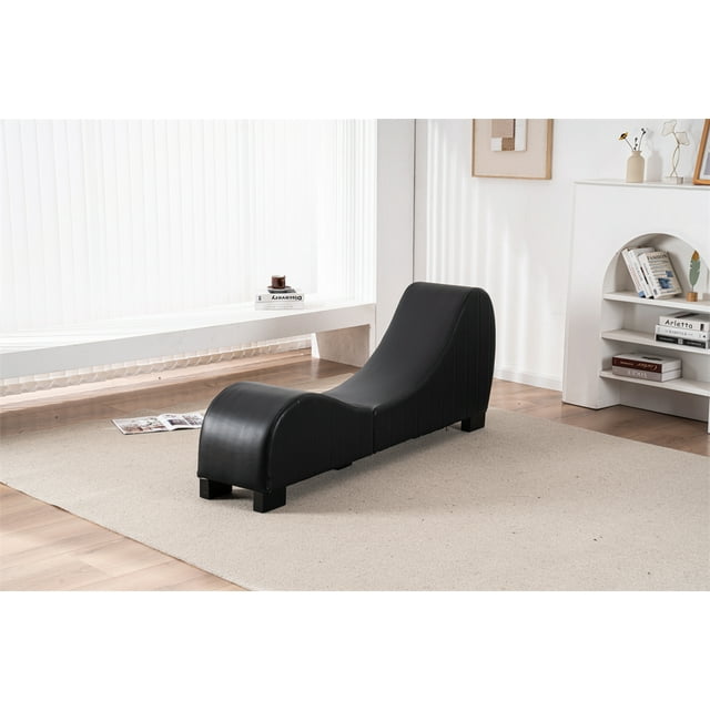 Leather Yoga Chaise Lounge for Adults, Curved Chaise Lounge for Yoga