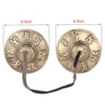 thumbnail image 5 of Handmade 2.6in/6.5cm Tibetan Tingsha Cymbal Bell for Meditation with Buddhist Symbols, 5 of 7