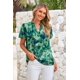 thumbnail image 2 of Blusa MASCOMODA de chifón floral bohemio de manga corta para mujer, 2 of 6