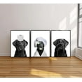 thumbnail image 2 of Hieng Black Labrador Dog Bathroom Canvas Wall Art Cute Animal Black and White Picture Painting Wall Decor Funny Toilet Paper Poster Print Artwork for Restroom Washroom Toilet Decor,(Framed canvas), 2 of 6