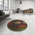 thumbnail image 3 of Ahgly Company Indoor Round Patterned Red Novelty Area Rugs, 7' Round, 3 of 6