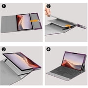 Portfolio Case for 12.3 Inch Microsoft Surface Pro 7 Plus, Surface Pro 7, Surface Pro 6, Pro 5, Pro 4, Pro 3, Business Cover with Pocket