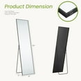 thumbnail image 4 of MCQ Rectangle Full Length Mirror 59"x16", Full Body Thin Metal Frame for Adult, Bedroom, Black, 4 of 5