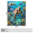 thumbnail image 4 of ONETECH Flannel Blanket Throws Sea Turtle Lightweight Plush Soft Cozy Warm Blanket for Living Room Couch Chair Bed Sofa Office, 4 of 6