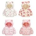 thumbnail image 4 of Esaierr Baby Girls Puffer Jacket with Hooded for Toddler Baby Cartoon Cotton Coats Cute Winter Warm Outerwear for 1-10Y, 4 of 5