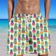 thumbnail image 1 of Puntoco Pantalones Cortos Para Hombre Con Bolsillo Con Cordón Y Estampado, Color Naranja Xxl, 1 of 5