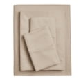 thumbnail image 2 of (2 pack) Hotel Style 4-Piece 300 Thread Count Taupe Pima Cotton Bed Sheet Set with Taupe Hem, King , Double marrow Hem , Adult/Teen, 2 of 7