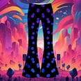 thumbnail image 5 of Girls Print Flare Leggings Kids Elastic High Waisted Cute Bell Bottoms Yoga Pants for Gym 13-14 Years, 5 of 5