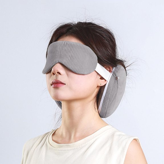 Taotanxi 2-in-1 Compact Zippered Travel Pillow Sleep Mask - Comfy Support with One Size Fits Most, Ideal for Travel, Road Trips, or Relaxing at Home