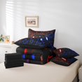thumbnail image 4 of Video Game 7 Pieces Bed in a Bag Twin, Red Navy Room Decoration for Teen , Black Reversible, 4 of 5
