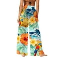 thumbnail image 6 of Women's Chiffon Dress Boho Gradient Cover Up Beach Wide Leg Palazzo Pants Elastic Waist Trouser Lightweight Fashion Bathing Wear High-Waisted Tummy Control Long Swimwear Summer Outfits 2026, 6 of 7
