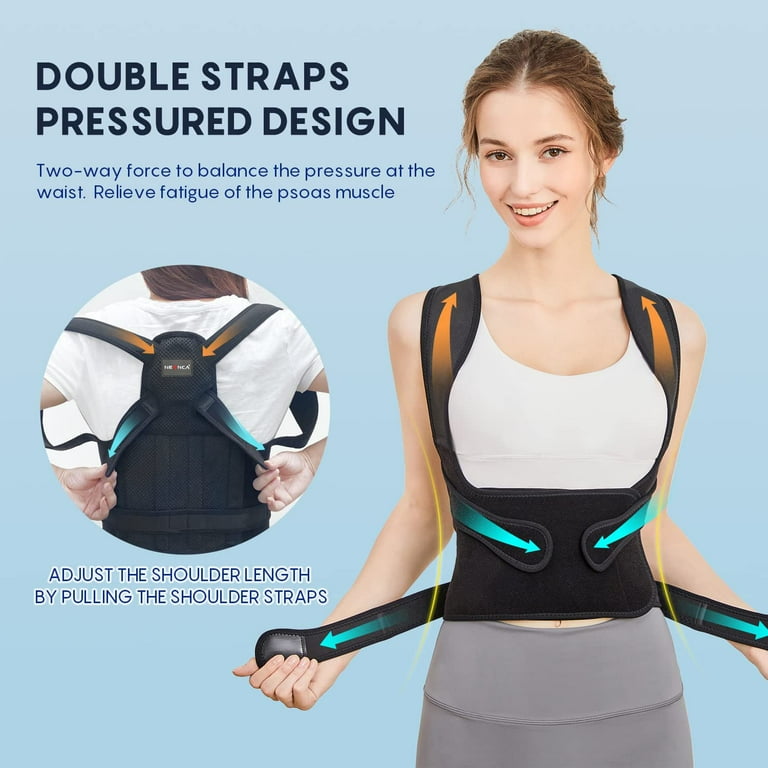 Posture Corrector for Women and Men,Adjustable Upper Back Brace, Breathable  Back Support Straightener, Providing Pain Relief from Lumbar, Neck