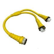 Amp Up Marine & RV Cords Brand, 125/250v 50a x (2) 125/250v 50a Y Splitter Shore Power Adapter Cord - 31525