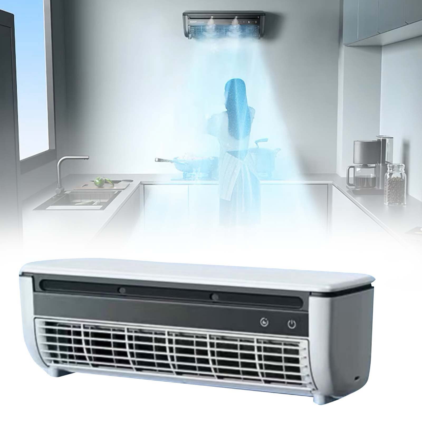 2025 No-Drill Wall AC Fan - Wireless Charging Portable Air Conditioner - 10-Second Instant Cooling for Kitchen, Bedroom & Office - Space-Saving Wall Mounted Cooling System
