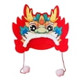 thumbnail image 2 of HOMYL 6xChinese New Year Dragon Hat dimensional DIY Craft Animal Hat Dragon Head Hat Red, 2 of 8