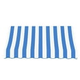 thumbnail image 3 of Awntech 5.38 Ft Nantucket Curved Slope Fixed Awning Canopy (64.5in x 31in x 24in), Bright Blue/White Stripe, 3 of 3