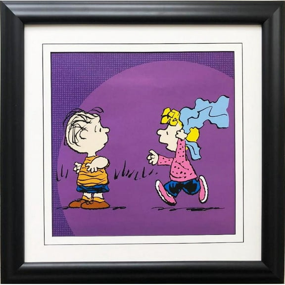 Charles Schulz Peanuts "Sally and Linus" New Custom Framed Art Generic