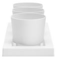 thumbnail image 5 of Trio Flight Casper White Planter Set W/ 3 Planters & Rectangle Saucer Tray, 5 of 9
