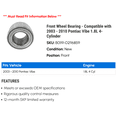 thumbnail image 2 of Front Wheel Bearing - Compatible with 2003 - 2010 Pontiac Vibe 1.8L 4-Cylinder 2004 2005 2006 2007 2008 2009, 2 of 2