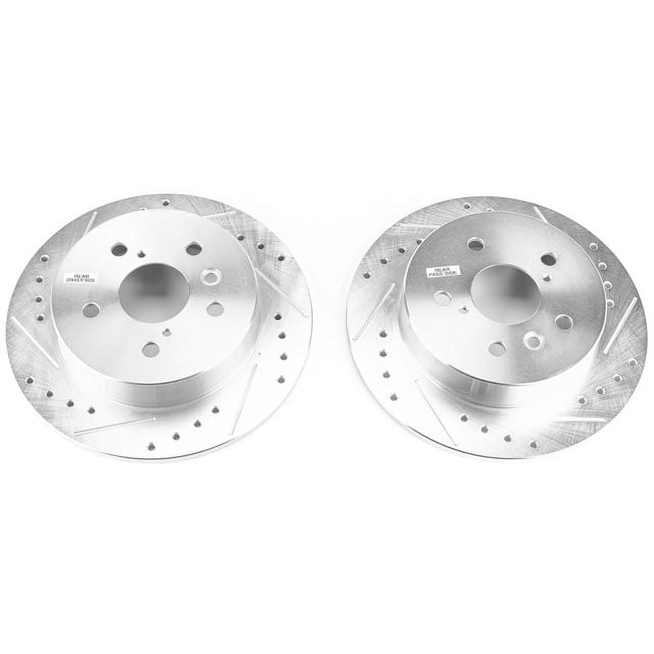 Power Stop Rear Pair of Drilled and Slotted Brake Rotors JBR1764XPR