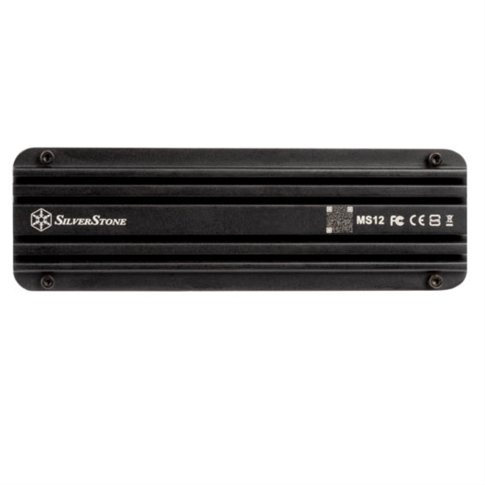 SilverStone Technology MS12 20 Gbps SuperSpeed Plus USB 3.2 Type-C to NVMe M.2 SSD Enclosure, Black